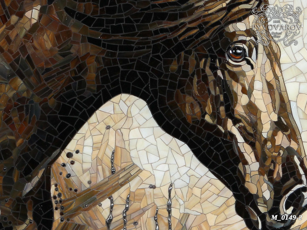 Мозаика «Лошадь под дождем» #M-0149